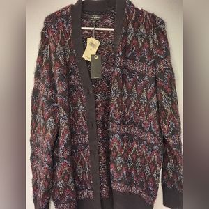 NWT Lucky Brand metallic knit cardigan. Size XL
